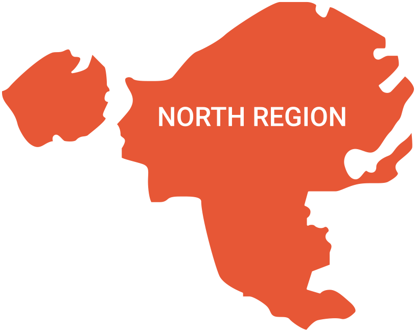 north