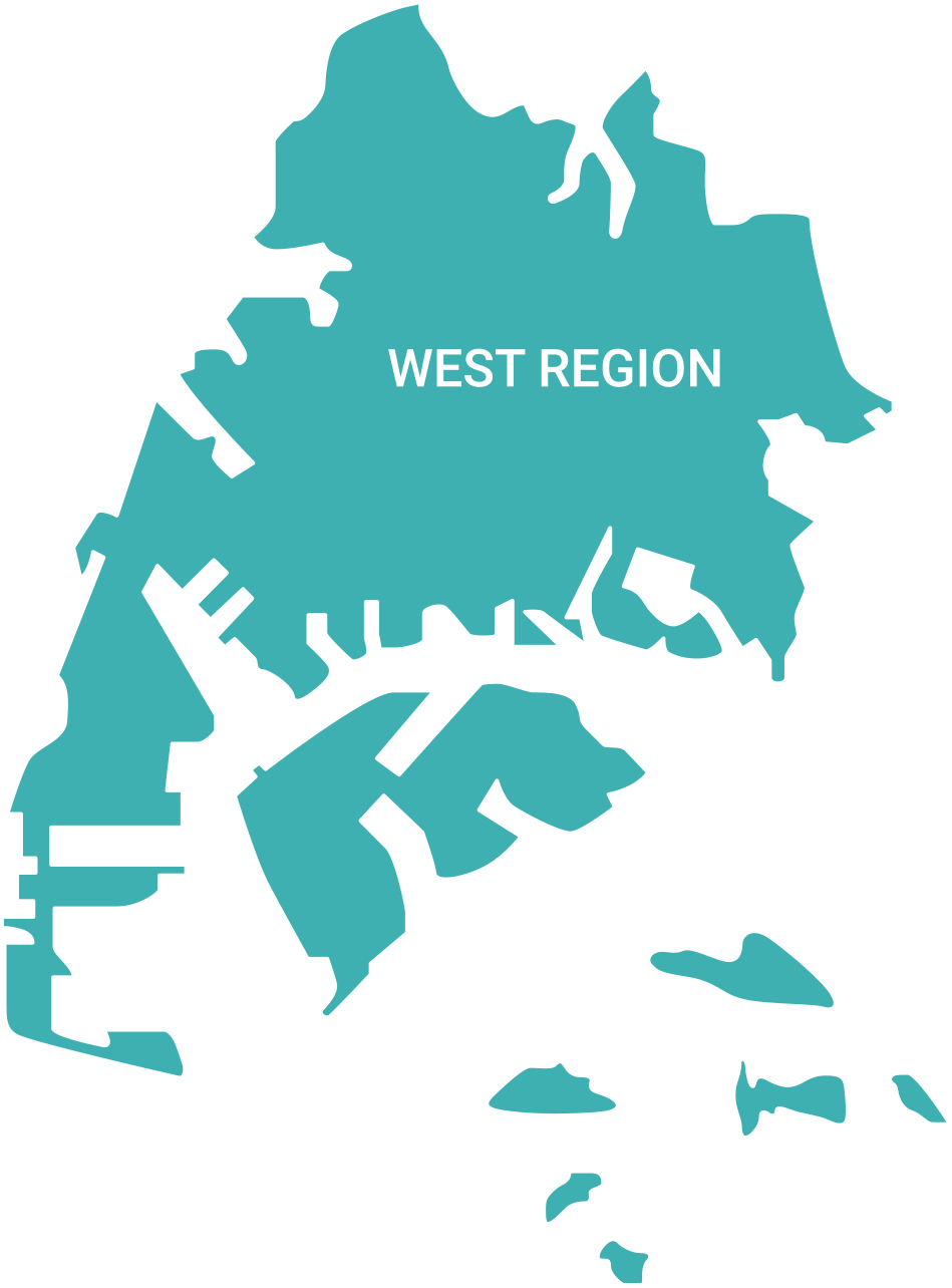 west